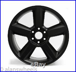 4 NEW Chevy Silverado Avalanche Matte Black 22 Wheels Rims Gold Bowtie 5308