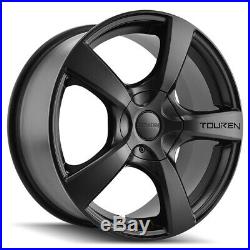 4-Touren TR9 16x7 5x100/5x4.5 +42mm Matte Black Wheels Rims 16 Inch