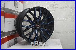 4 Wheels 18 inch Matte Black Blue FLARE Rims fits FORD FOCUS ST 2013 2018