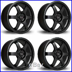 4 x Rota Grid Matt Black Alloy Wheels 17x7.5ET454x100 PCD67.1mm Centre