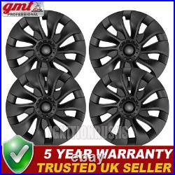 4pcs 18 inch Matte Black Hub Cap Wheel Rim Cover For Tesla Model 3 2020-2023