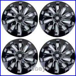 4pcs 18 inch Matte Black Hub Cap Wheel Rim Cover For Tesla Model 3 2020-2023