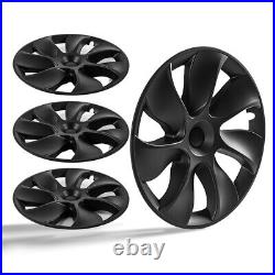 4pcs 19 Wheel Cover Hubcaps Rim Cover For Tesla Model Y 20-23 Matte Black UK