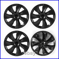 4pcs 19 Wheel Cover Hubcaps Rim Cover For Tesla Model Y 20-23 Matte Black UK