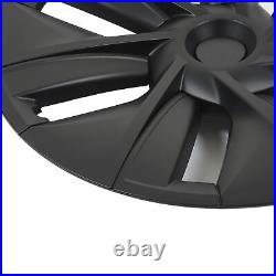 4pcs 19in Wheel Hub Cap Matte Black Anti-Scratch Stylish Cool Part For HEN