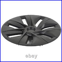 4pcs 19in Wheel Hub Cover Matte Black Anti Scratch Cool For Model Y 20-23