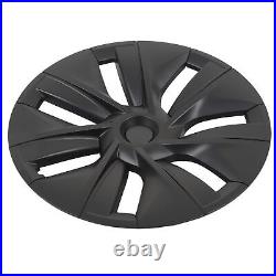 4pcs 19in Wheel Hub Cover Matte Black Anti Scratch Cool For Model Y 20-23