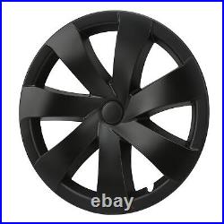 4pcs 19in Wheel Hub Cover Matte Black Sporty Cool Style For Model Y 2020-2023