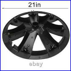 4pcs 19in Wheel Hub Cover Matte Black Sporty Cool Style For Model Y 2020-2023