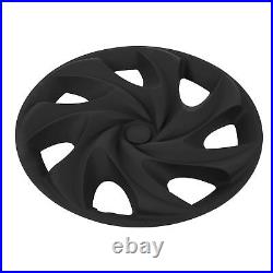 4pcs 19in Wheel Hubcap Matte Black Cool Sporty Full Protection For Model Y