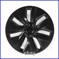 4pcs For Tesla Model Y 2020-2023 Matte Black 19 Hubcaps Cap Rim Wheel Cover Cap
