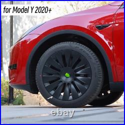 4pcs Wheel Hub Cover fits Tesla Model Y 2020 2024 Matte Black New Design 19