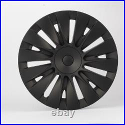 4pcs Wheel Hub Cover fits Tesla Model Y 2020 2024 Matte Black New Design 19