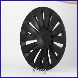 4pcs Wheel Hub Cover fits Tesla Model Y 2020 2024 Matte Black New Design 19