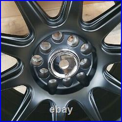 4x 18x8.75 5x100/114 et15 XXR Style Alloy Wheels Matt Black NEW