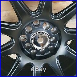 4x 18x8.75/9.75 5x100/114 et15/20 XXR Style Alloy Wheels Matt Black NEW