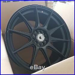 4x 18x8.75/9.75 5x100/114 et15/20 XXR Style Alloy Wheels Matt Black NEW