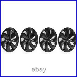 4x 19 Wheel Cover Hubcaps Rim Cover For Tesla Model Y 2020-2023 Matte Black NEW