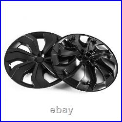 4x 19 Wheel Cover Hubcaps Rim Cover For Tesla Model Y 2020-2023 Matte Black NEW