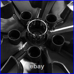 4x 19 Wheel Cover Hubcaps Rim Cover Set For Tesla Model Y 2020-2023 Matte Black