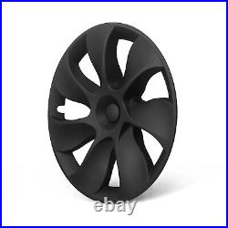 4x Car 19 Wheel Cover Hubcaps Rim Cover For Tesla Model Y 2020-2023 Matte Black