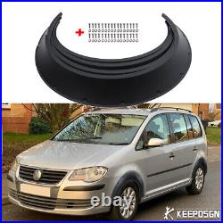 4x For VW Touran MK1 Matte Black Fender Flares 4 Wheel Arched CONCAVE Widebody