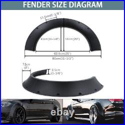 4x For VW Touran MK1 Matte Black Fender Flares 4 Wheel Arched CONCAVE Widebody