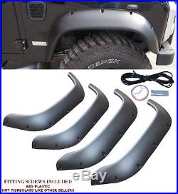 4x LAND ROVER DEFENDER 90 110 130 WIDE WHEEL ARCH EXTENDED ARCHES MATTE BLACK