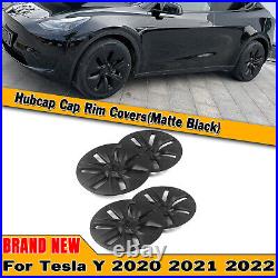 4x Matte Black 19 Wheel Cover Hubcap Hub Cap For 2020 2021-2023 Tesla Model Y
