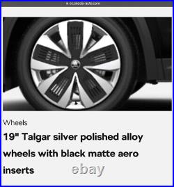 4x Skoda Kodiaq AERO INSERTS Wheel Trims For 19 Talgar Alloy Wheels Matte Black