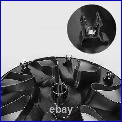 4x Tesla Model Y Matt Black Wheel Hub Caps x 4 for 19 Gemini Wheels Easy to Fit