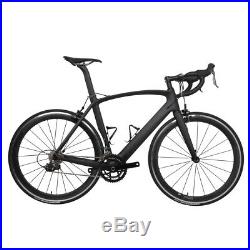 54cm AERO Carbon Frame Road Bike 700C Wheel Clincher Fork seatpost V brake 172.5