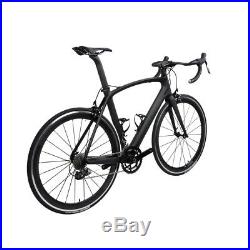 54cm AERO Carbon Frame Road Bike 700C Wheel Clincher Fork seatpost V brake 172.5