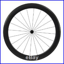 55mm Carbon wheelset matt rim 700C Road bicycle wheels Tubeless Clincher Cycle