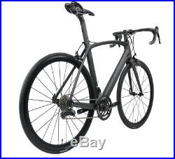 56cm AERO Carbon Bicycle Frame Road Shimano 700C Wheel Clincher seatpost V brake