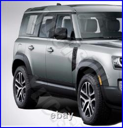 6pcs LED Matte Black Wheel Fender Trim Kit Eyebrow fit LR Defender 110 2020-2025