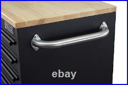 72 Steel Matte Black 15 Drawer Lockable Tool Chest Garage Cabinet Work Bench