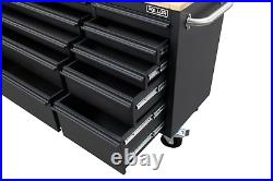 72 Steel Matte Black 15 Drawer Lockable Tool Chest Garage Cabinet Work Bench