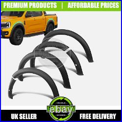 85mm OEM LOOK MATTE BLACK WHEEL ARCHES Fits Ford Ranger 2023- PARK ASSIST MODEL