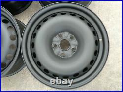 8x18 JBW PEPPERPOT MATT BLACK STEEL WHEELS 5x112 VW CADDY SET OF 4