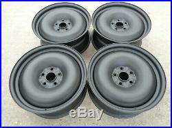 8x18 JBW SMOOTHIE MATT BLACK STEEL WHEELS TO SUIT VW T5 SET OF 4