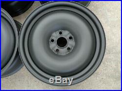 8x18 JBW SMOOTHIE MATT BLACK STEEL WHEELS TO SUIT VW T5 SET OF 4