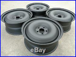 8x18 JBW SMOOTHIE MATT BLACK STEEL WHEELS TO SUIT VW T5 SET OF 4