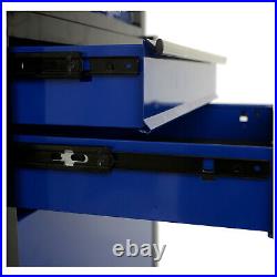 AREBOS Roller Tool Cabinet Storage 9 Drawers Toolbox Garage Workshop Blue