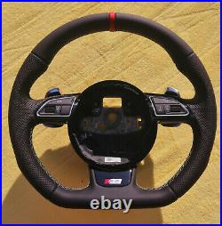 AUDI S5 FLAT BOTTOM STEERING WHEEL RS5 RS6 S3 TTS S6 S7 S4 S-line TTRS RS7 RS4