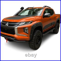 Abs Plastic Matte Black Wheel Arch Body Cladding For Mitsubishi L200 2015+