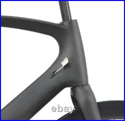 Aero Carbon frame Road Bike Wheels Clincher Tubeless Rotors 700C Disc Brake 54cm