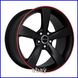 Alloy Wheel Avus Af10 For Mercedes M-klasse 10 21 5 112 50 Matt Black Red LI 053