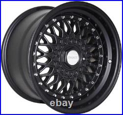 Alloy Wheels 15 Dare DR-RS Black Matt For Vauxhall Cavalier A 75-81