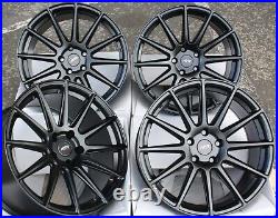 Alloy Wheels 18 02 For Vw T5 T6 T28 T30 Commercially Rated 815kg Black + Tyres